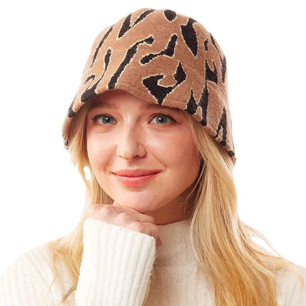 Animal Patterned Soft Fabric Bucket Hat