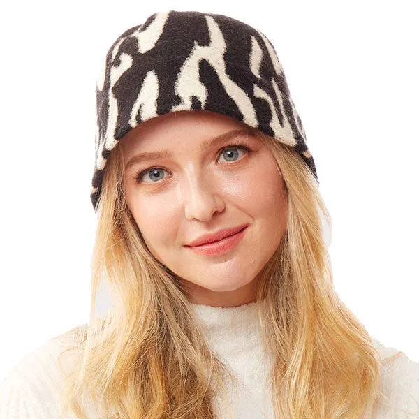 Animal Patterned Soft Fabric Bucket Hat