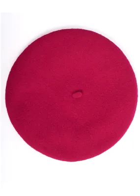 Banned Claire Vintage 50's Beret Hot Pink