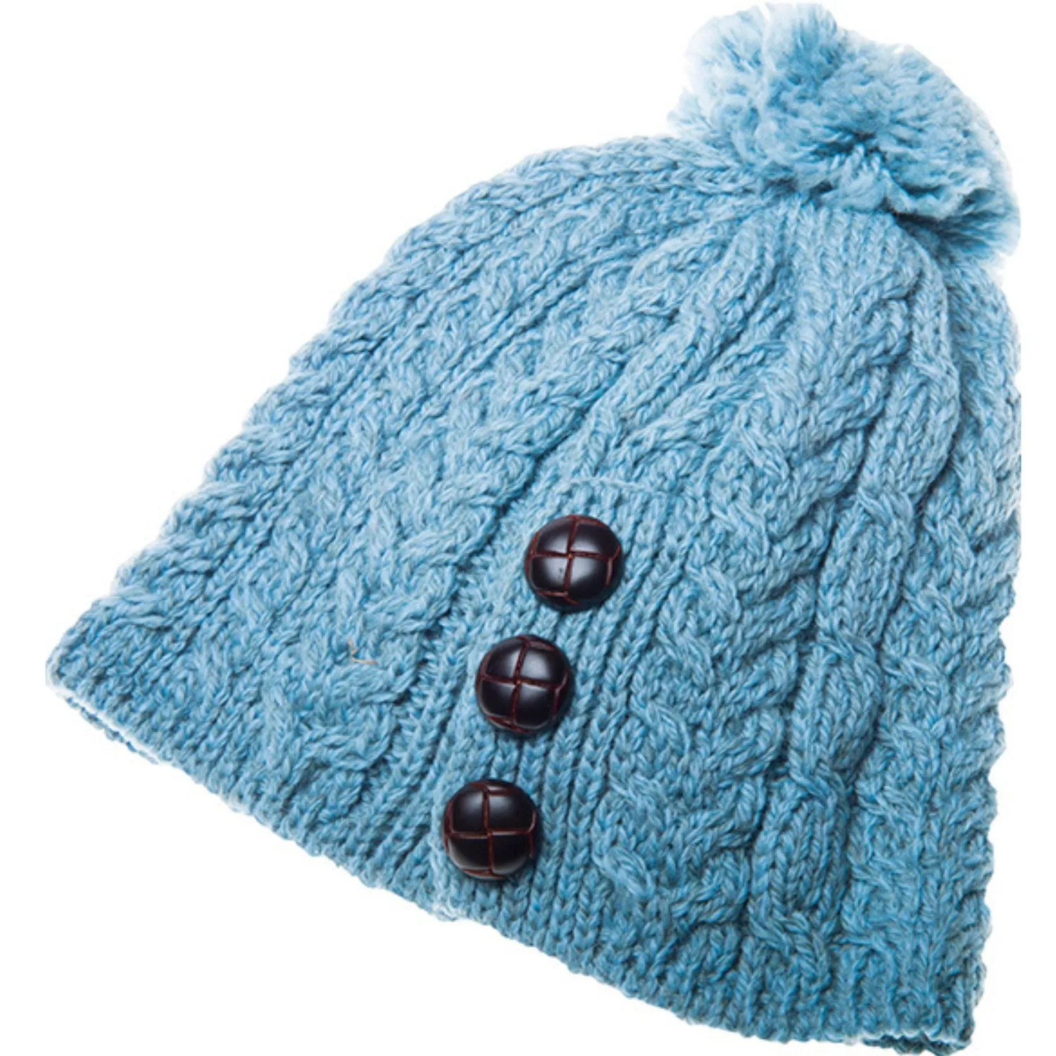 Beanie Hat with Pom Pom | Caitlin | Aran Mills