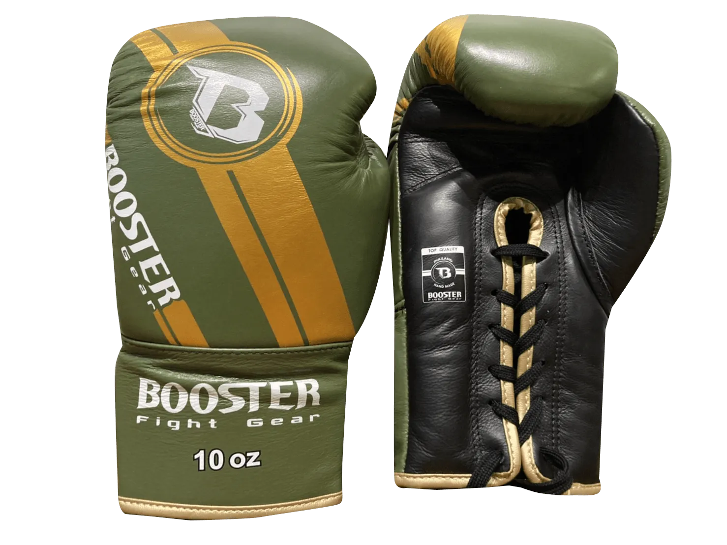 Booster Boxing Gloves BGLV3 Lace Up Pro Olive Gold