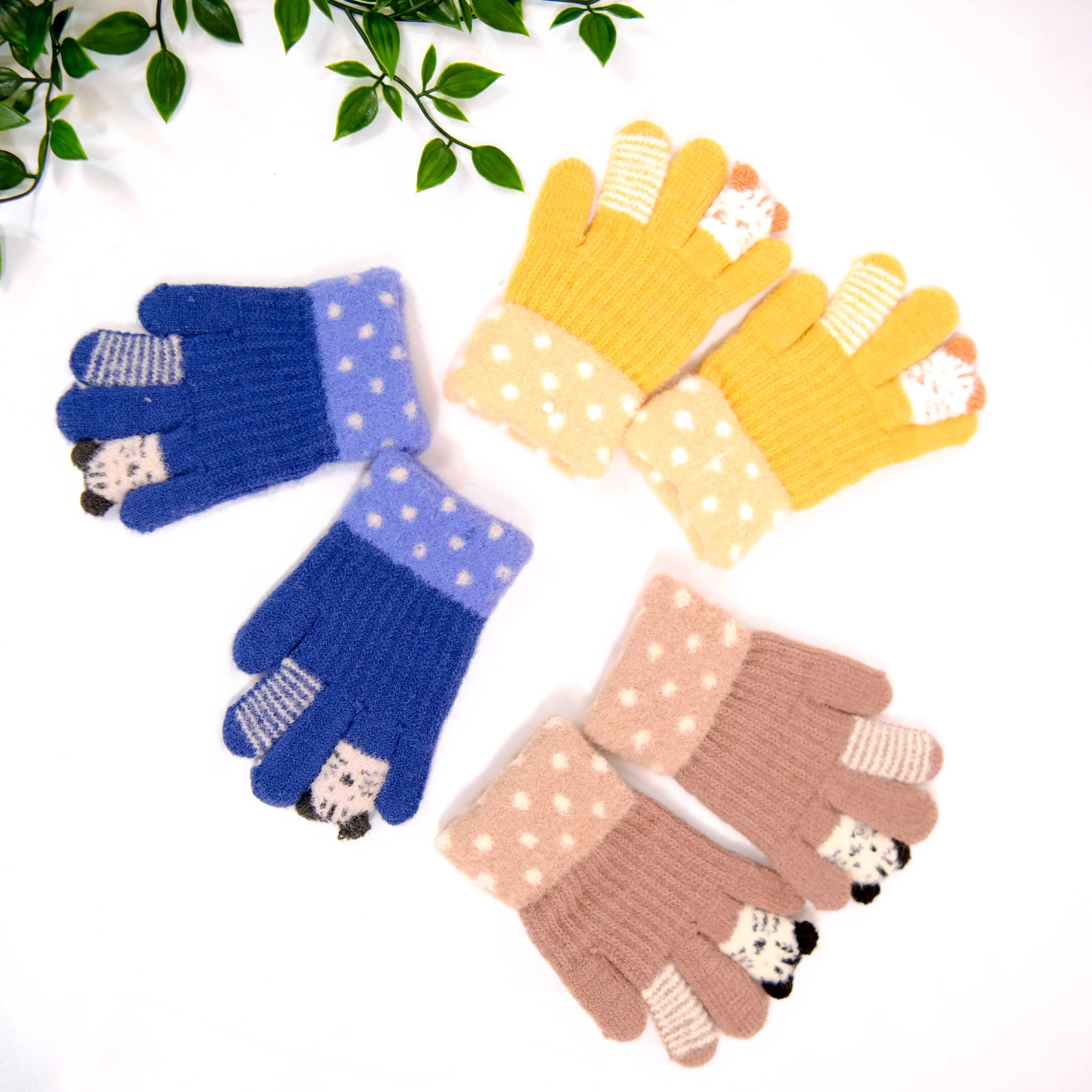 Cat Design Cute Kids Gloves