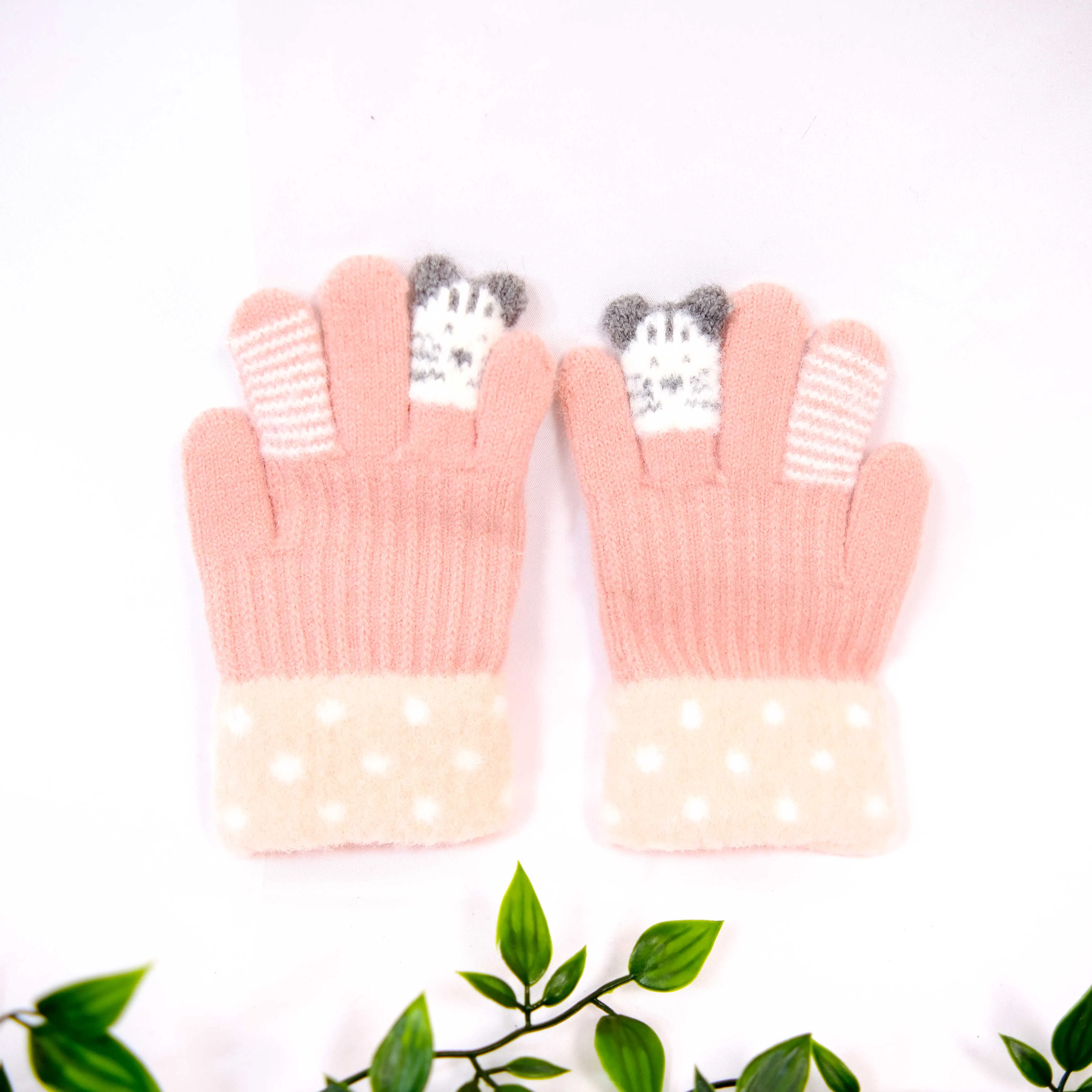 Cat Design Cute Kids Gloves