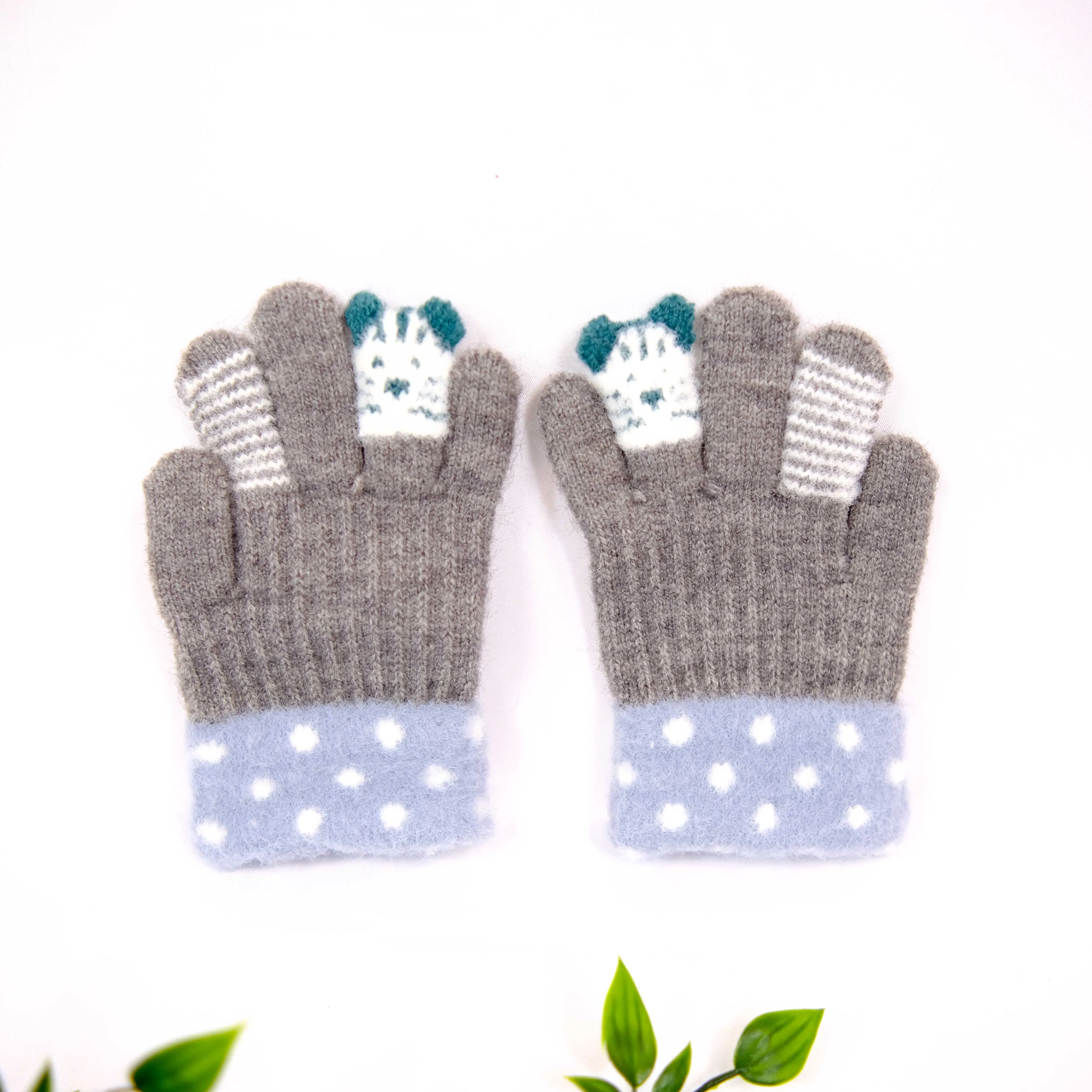 Cat Design Cute Kids Gloves