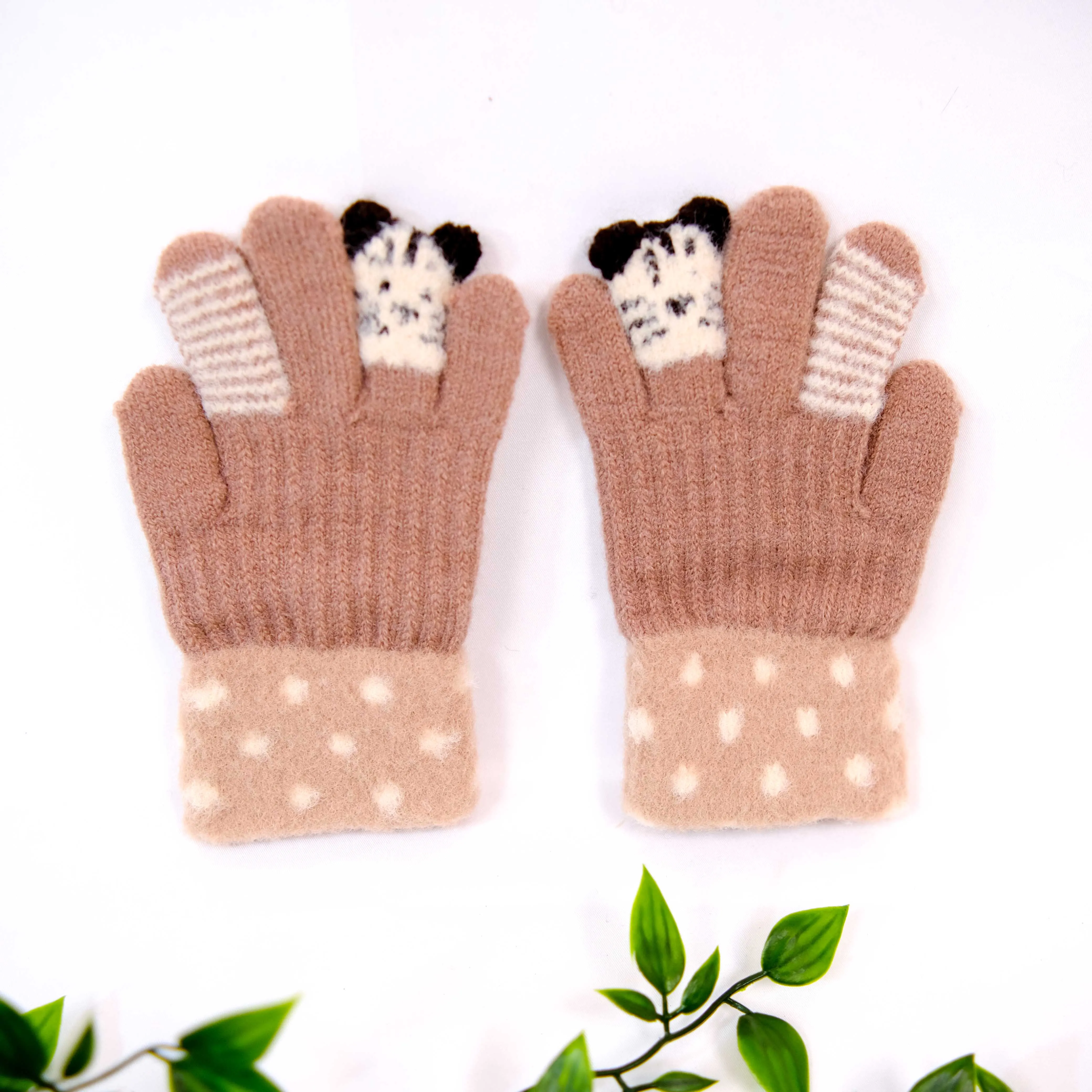 Cat Design Cute Kids Gloves