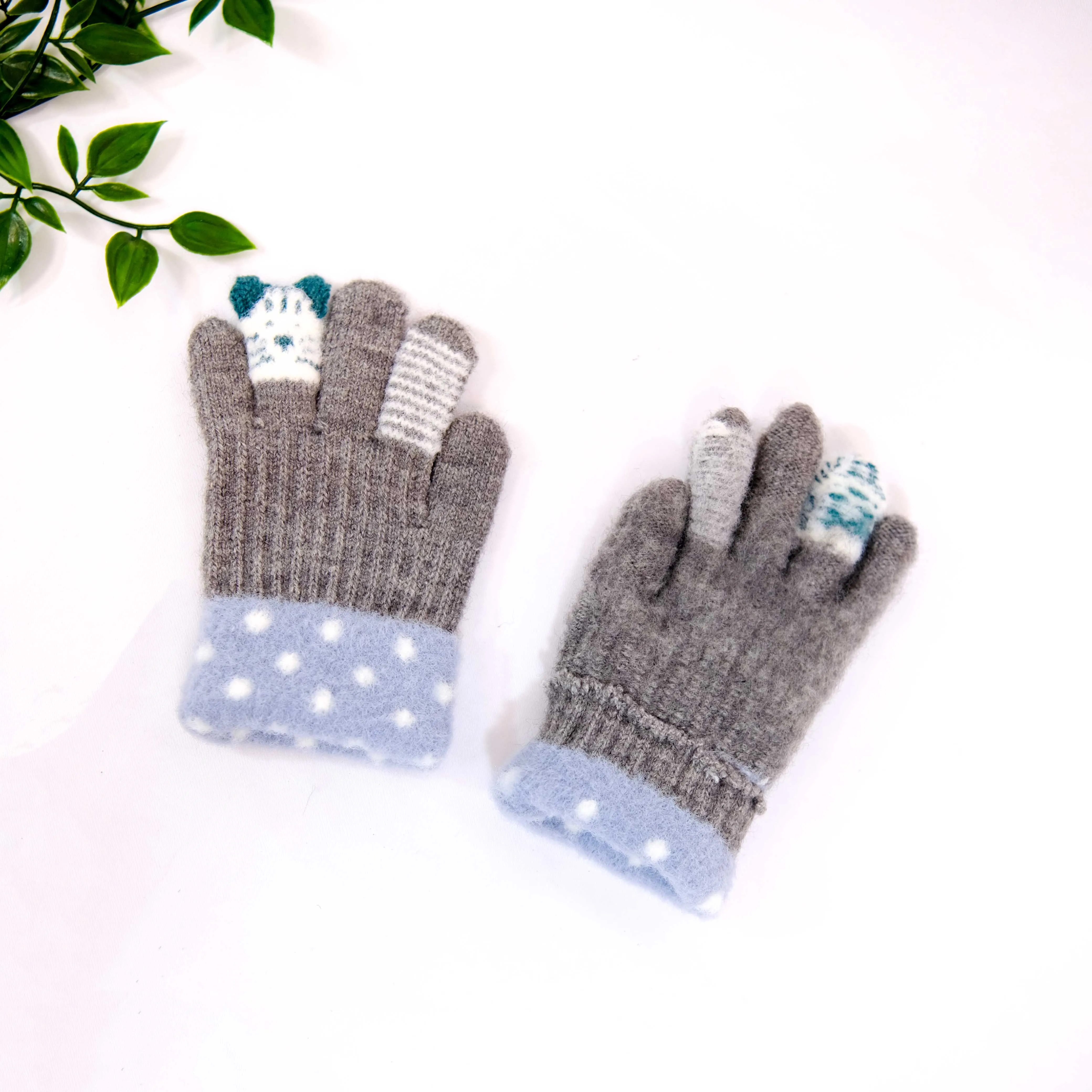 Cat Design Cute Kids Gloves