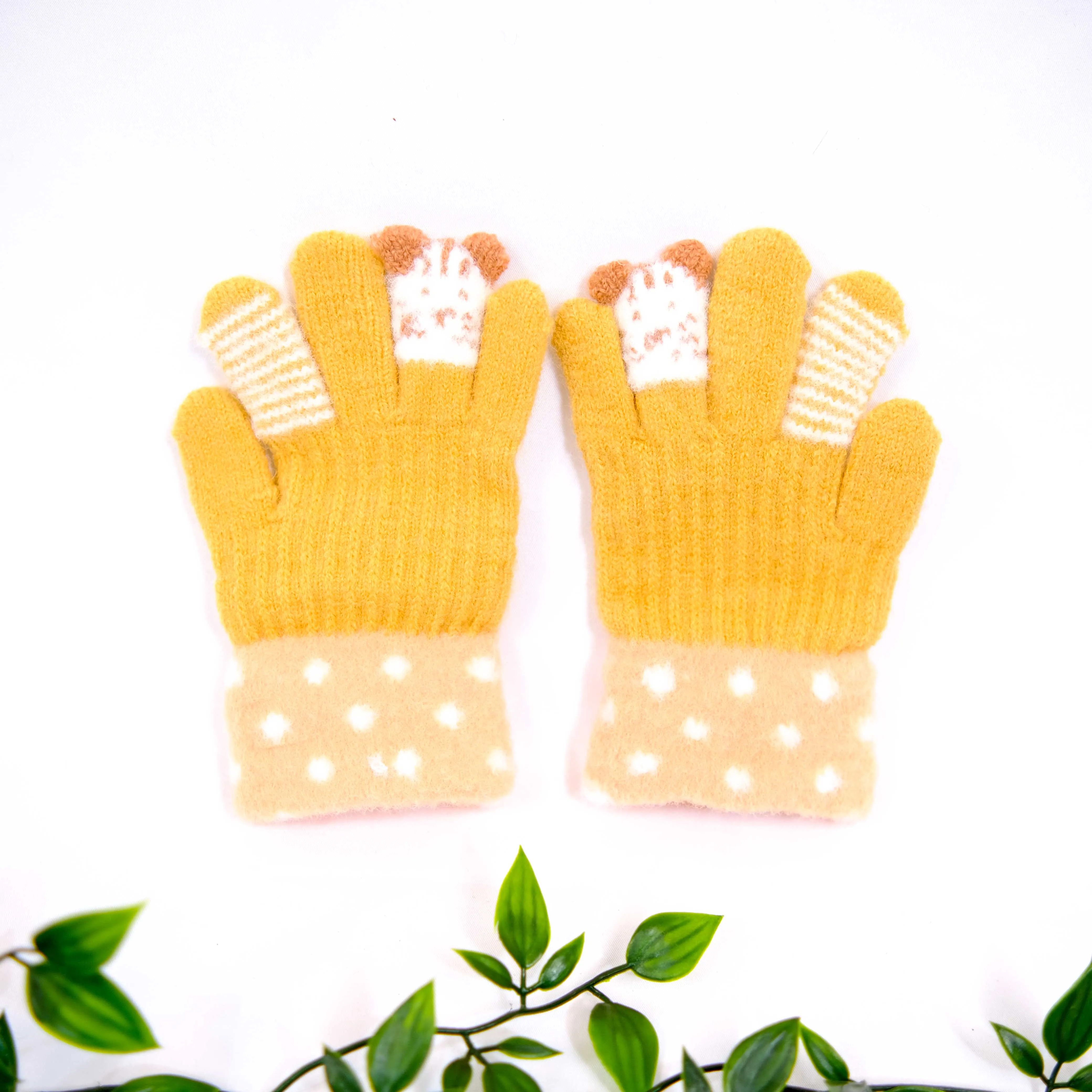 Cat Design Cute Kids Gloves