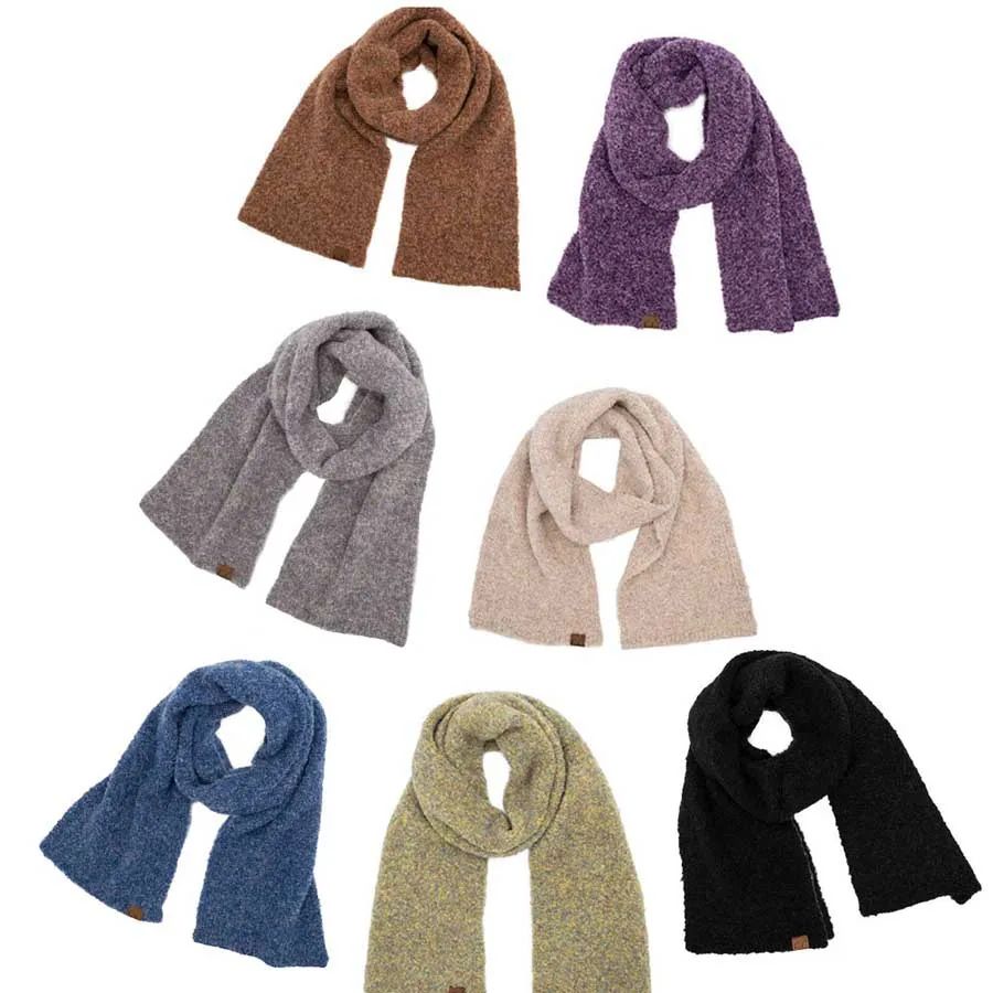 C.C Mixed Color Boucle Scarf