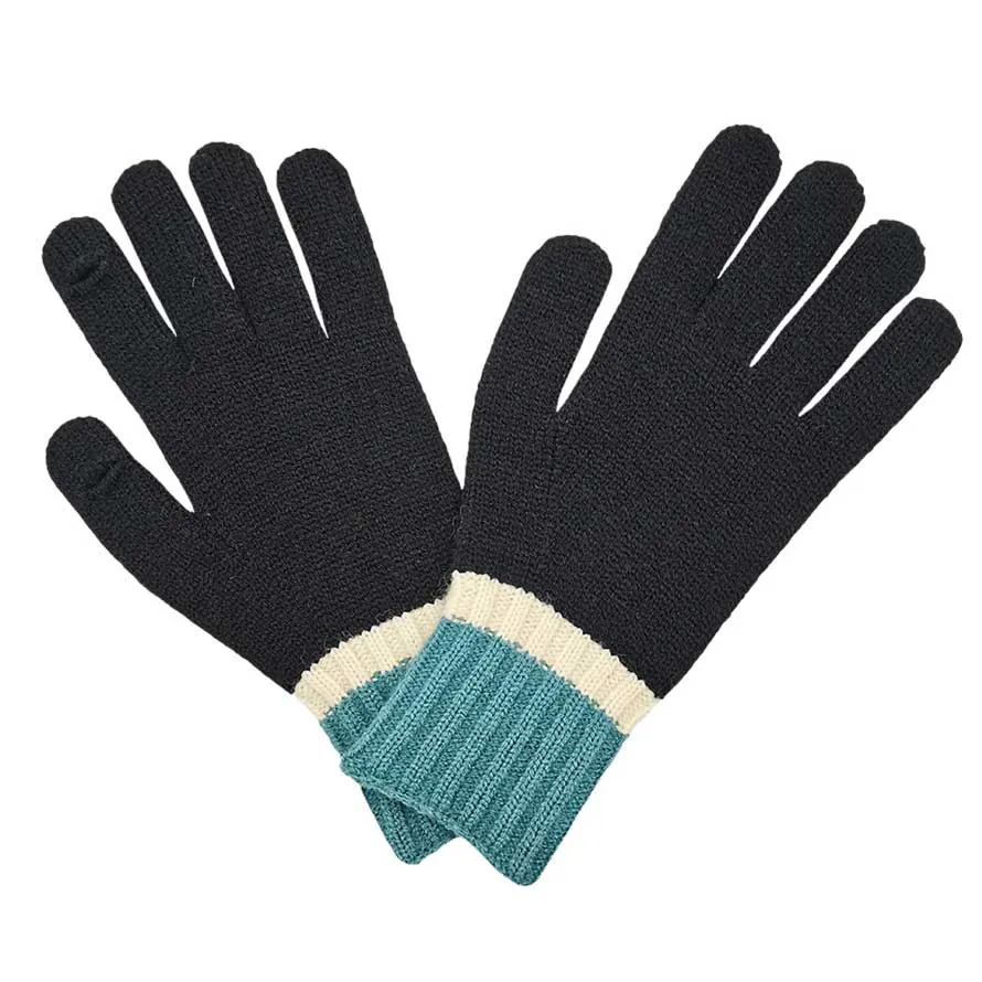 Color Block Knit Gloves