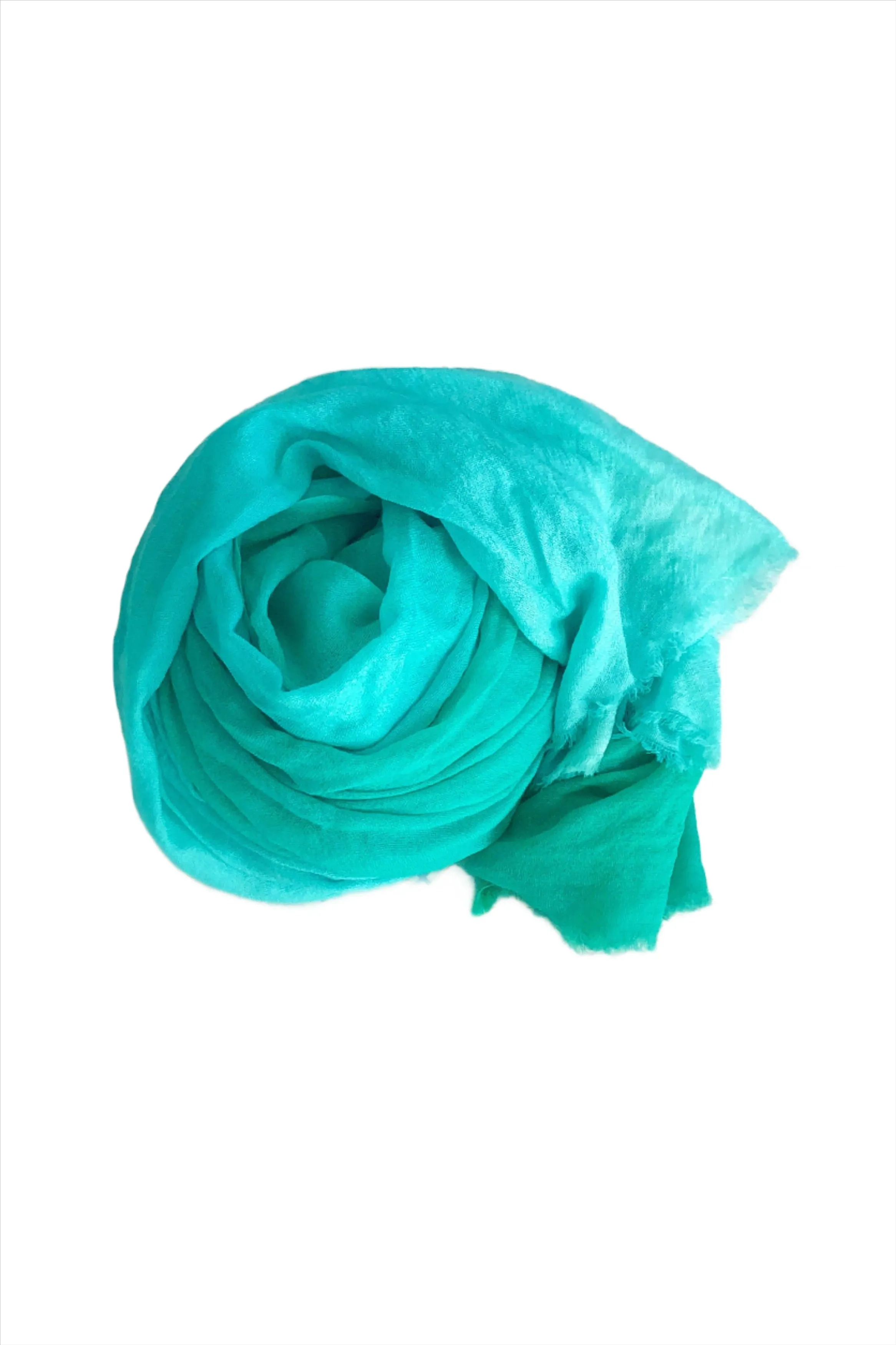 Emerald Green Ombre Cashmere Scarf