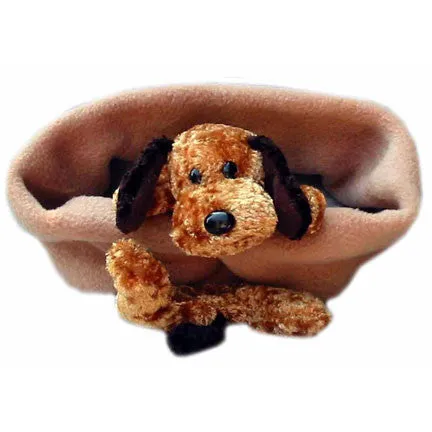 Floppy Ear Dog on Camel Fleece Buddy Scarf