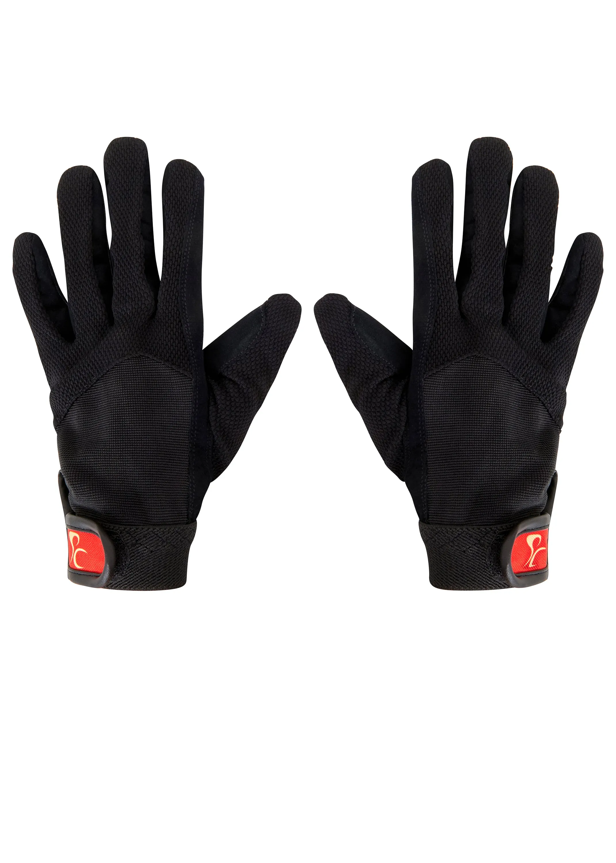 Gloves Black Red Strap By Pc Racewear