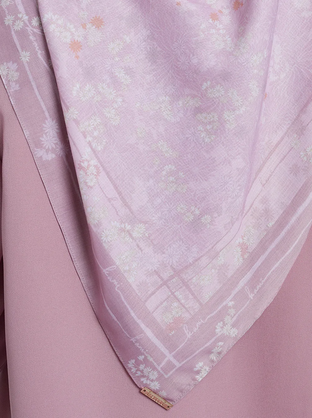 HARUNA LEAVES SIGNATURE SCARF ROSE BLUSH