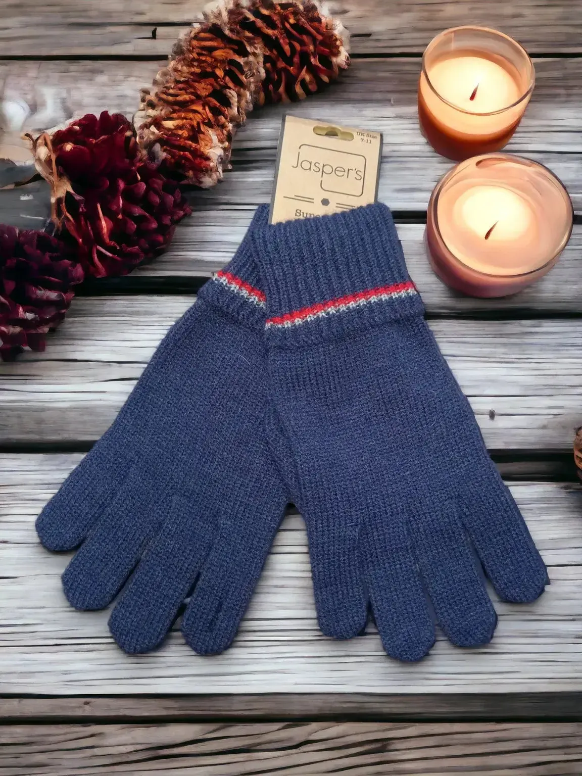 Jasper's - Cosy Men’s Double Striped Gloves