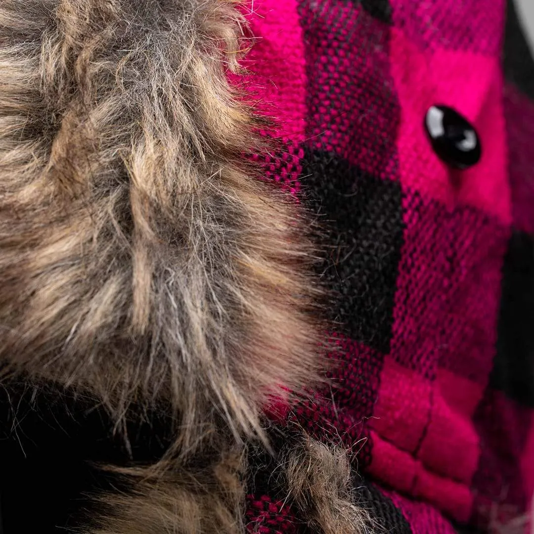 Kids Trapper Hat | Lumberjack Pink