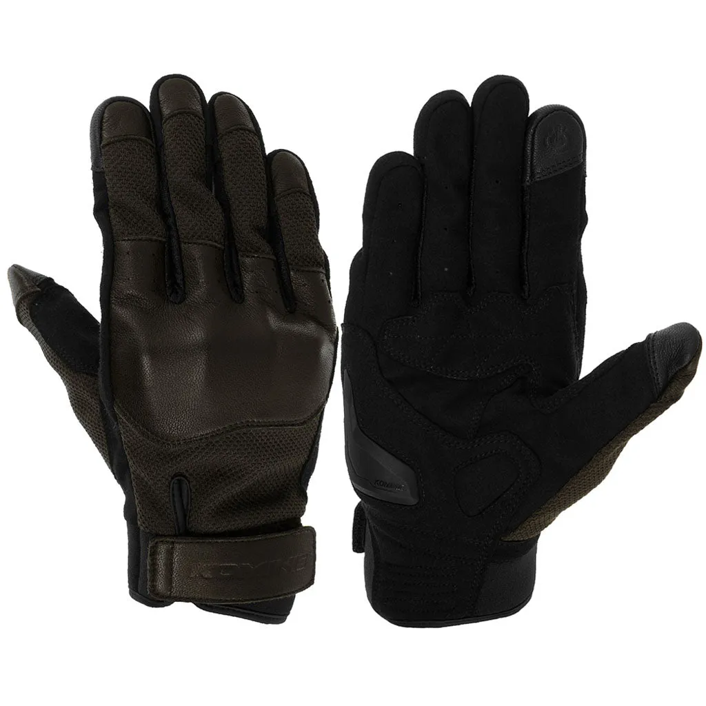 KOMINE GK-2563 CE PROTECT LEATHER GLOVES TURTLE