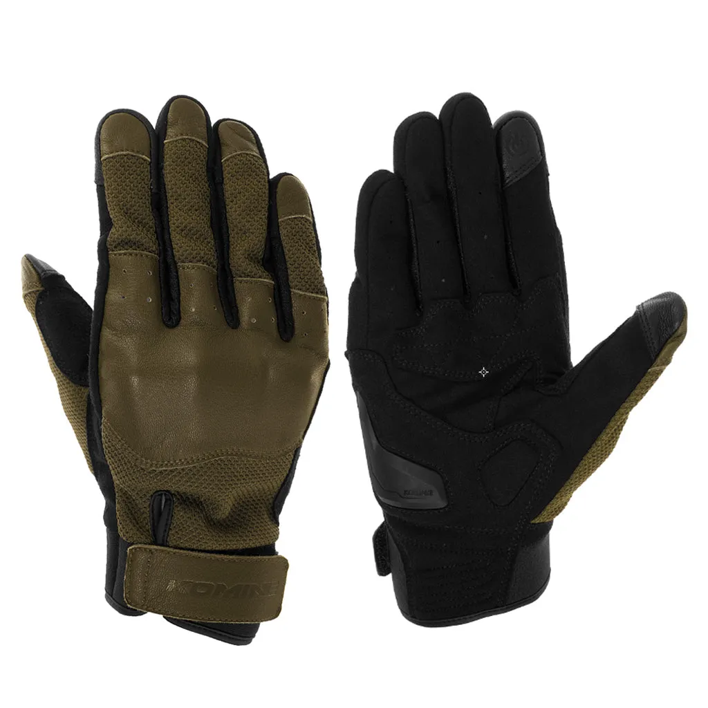 KOMINE GK-2563 CE PROTECT LEATHER GLOVES TURTLE