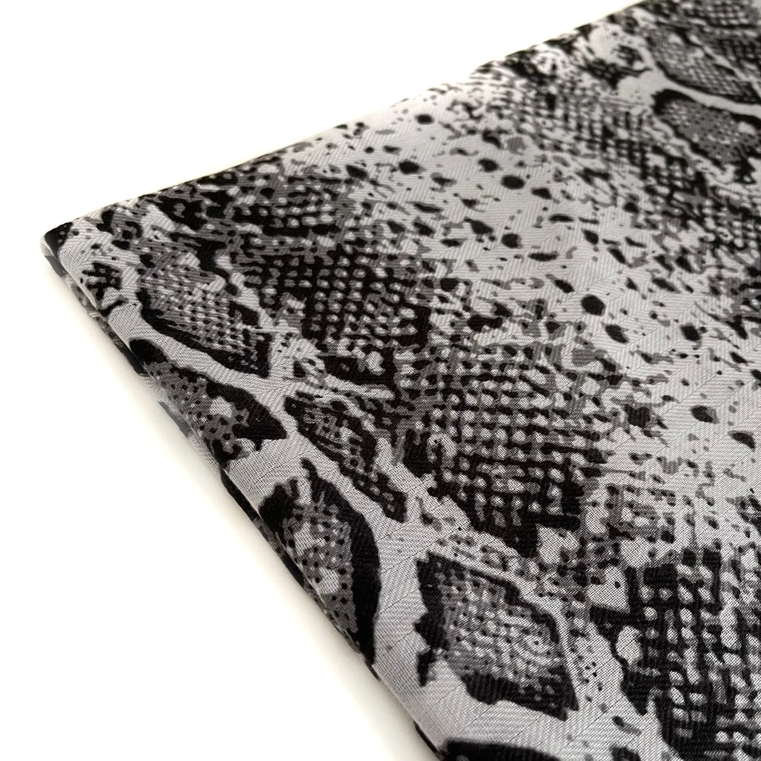 LONG GREY SNAKESKIN PRINT LIGHTWEIGHT SCARF