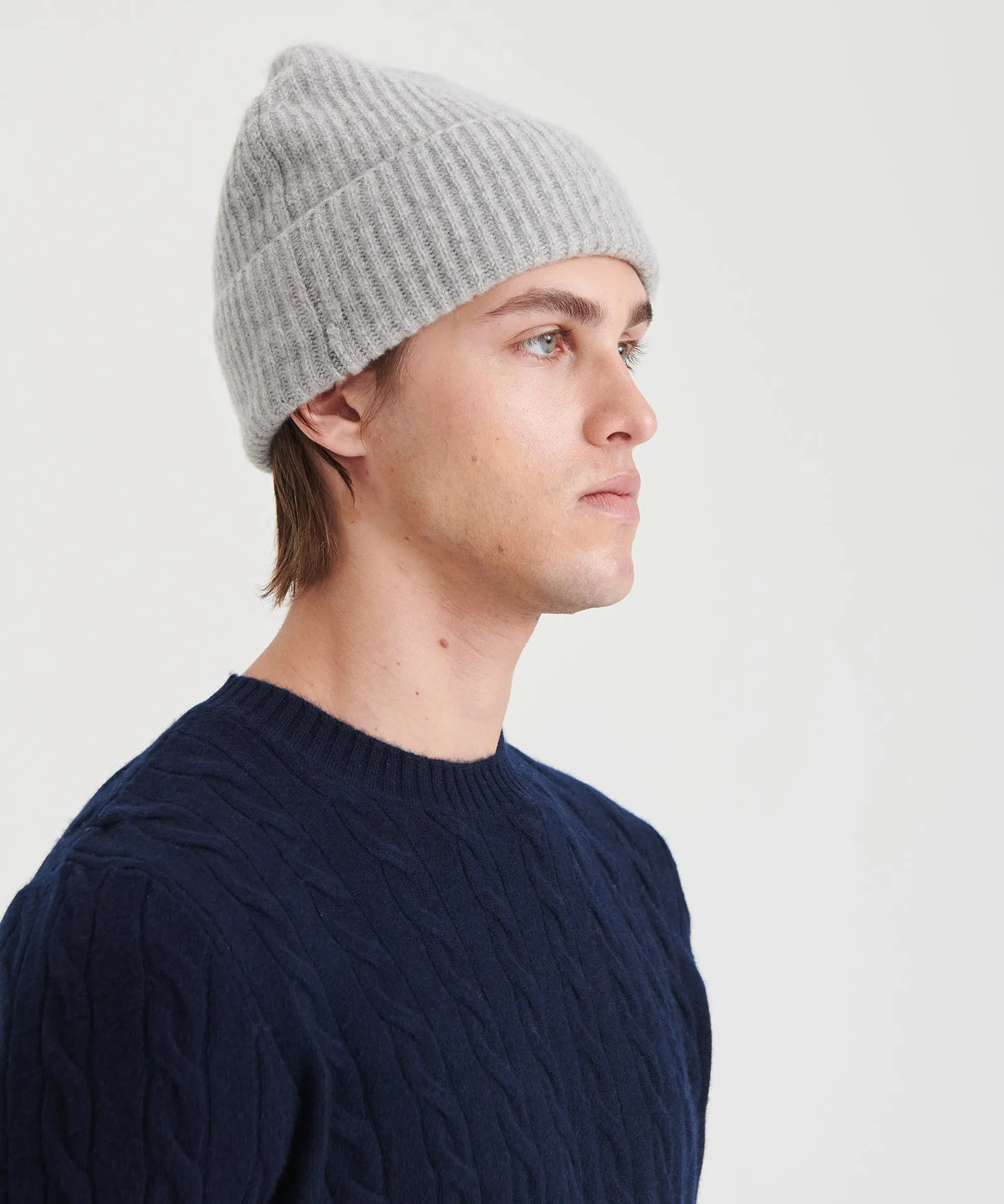 Luxe Cashmere Ribbed Beanie