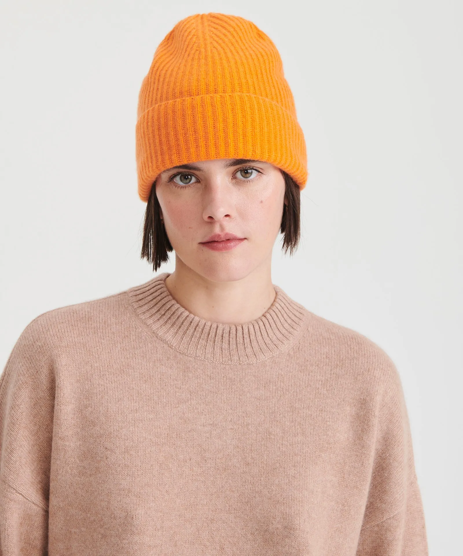 Luxe Cashmere Ribbed Beanie