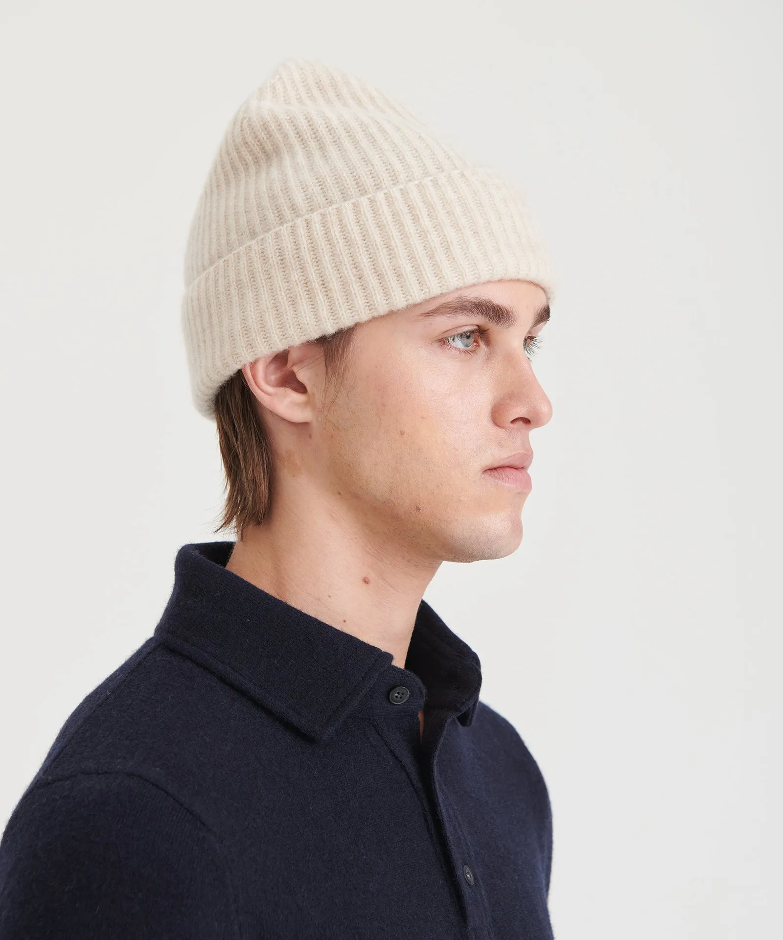 Luxe Cashmere Ribbed Beanie