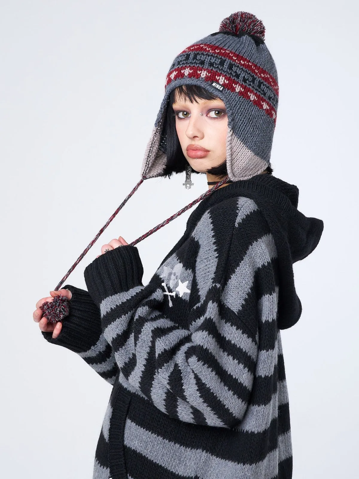 Noah Patterned Tie Knit Hat