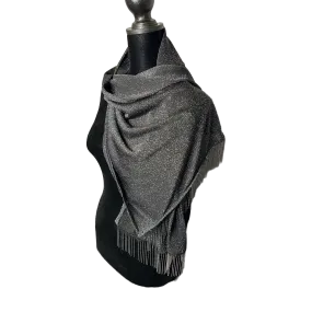 Scarf - Black with Silver Sparkles Jersey Top