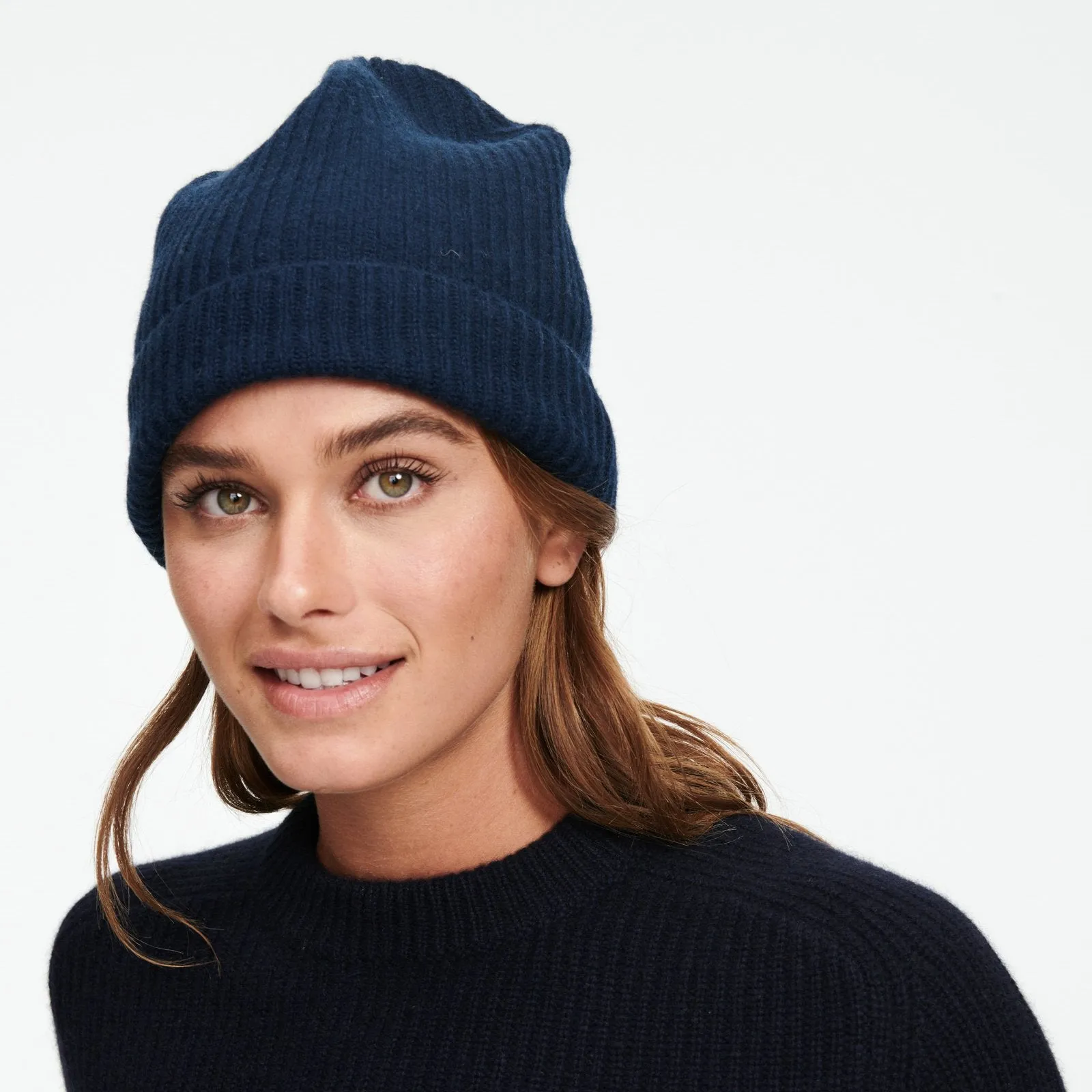 Signature Cashmere Ribbed Beanie