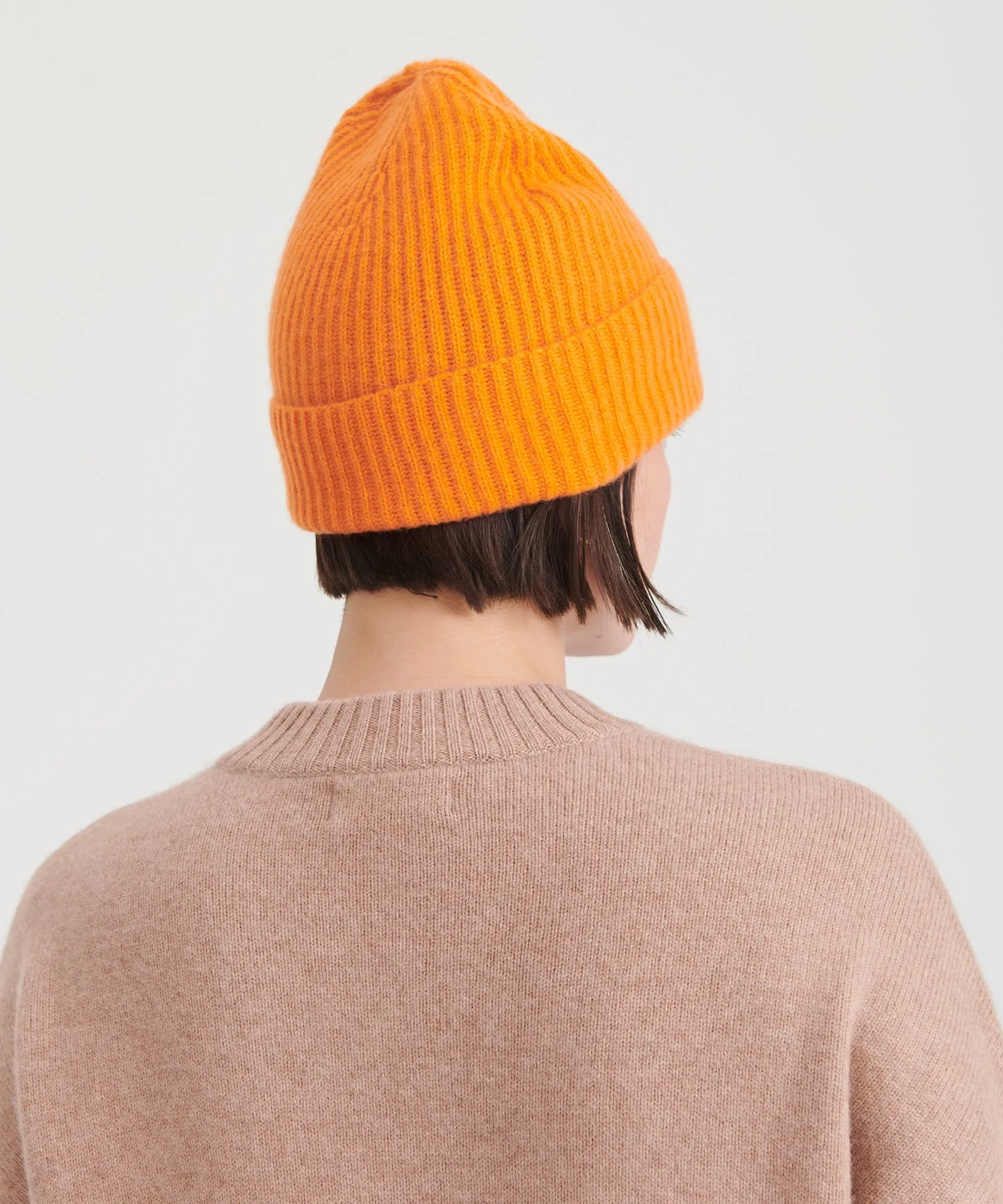 Signature Cashmere Ribbed Beanie