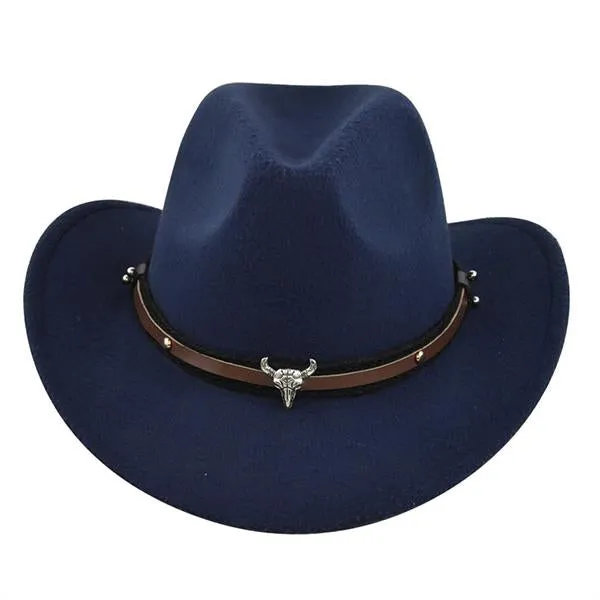 Solid Color Western Cowboy Woolen Jazz Hat 05928275C