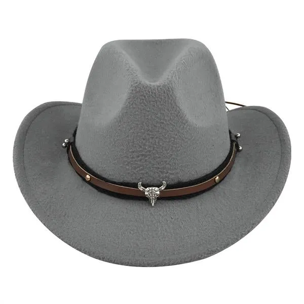 Solid Color Western Cowboy Woolen Jazz Hat 05928275C