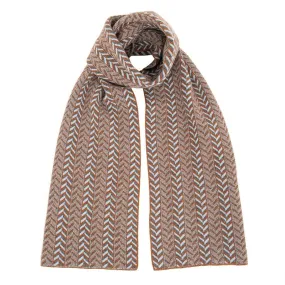 The Badminton - Geometric Chevron Scarf - Hazelnut