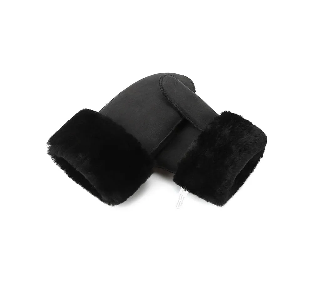 UGG Gloves Fluffy Sheepskin Wool Mittens