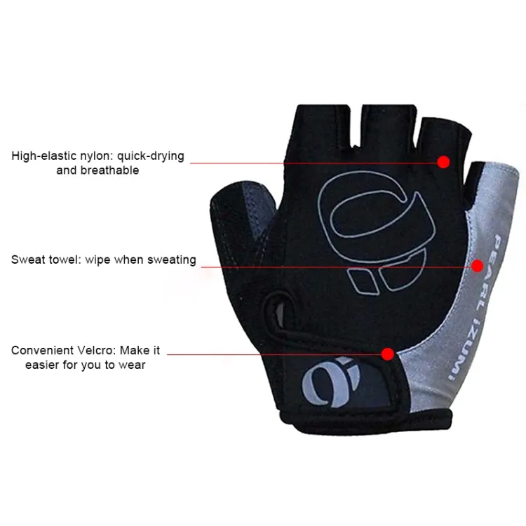 YIZIMI Anti-shock Half-finger Gloves Cycling Silicone Short Finger Gloves, Size: XL(Black Yellow)