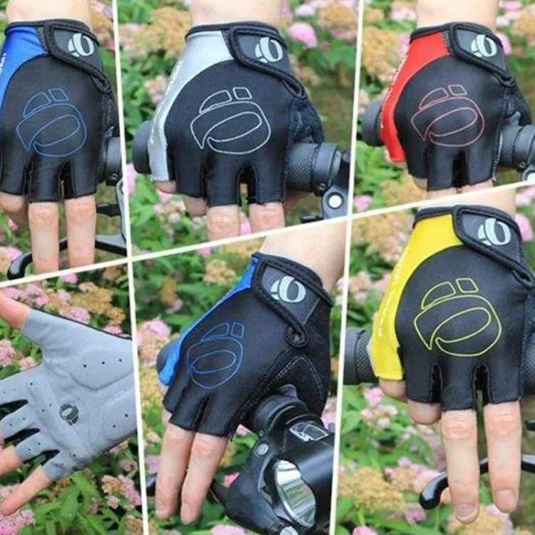 YIZIMI Anti-shock Half-finger Gloves Cycling Silicone Short Finger Gloves, Size: XL(Black Yellow)