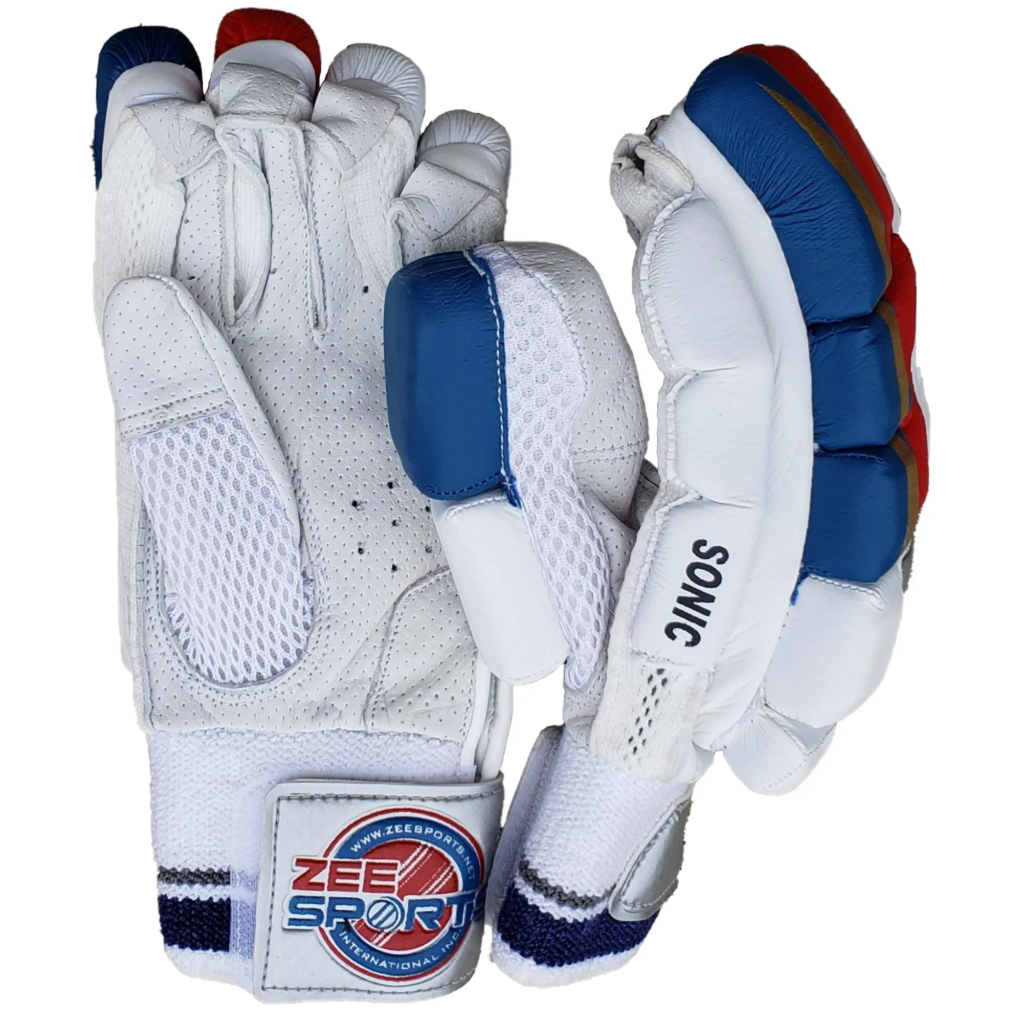 Zee Sports Batting Gloves Sonic Blue Red